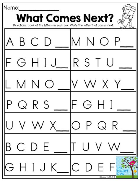 Worksheets For Preschool Letters - NUMBERYE