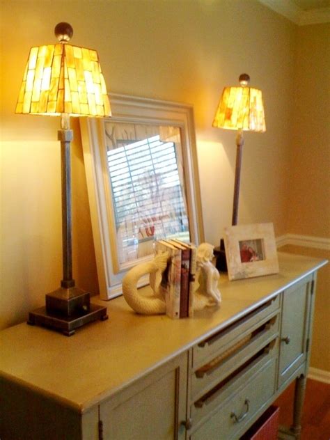 Wonderful Buffet Lamps With Capiz Shell Shades Beach Dining Room