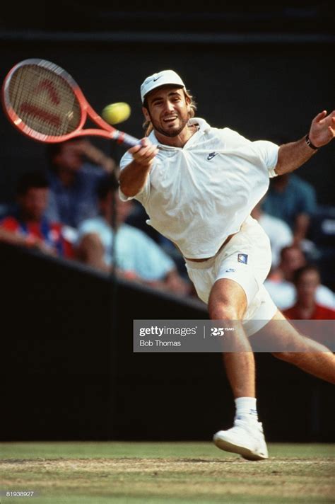 Photo Dactualité American Tennis Player Andre Agassi Competing In