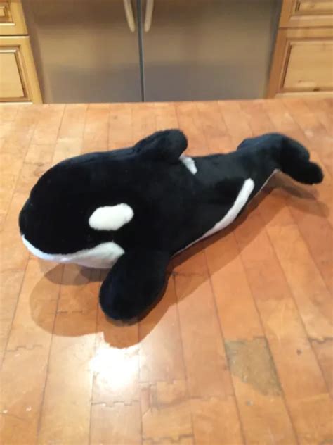 Seaworld Shamu Orca Killer Whale Stuffed Animal Plush 16 Sea World
