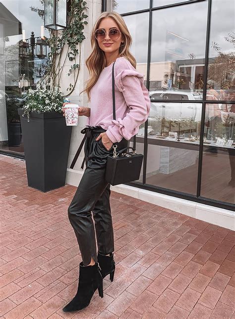 Leather Pants For Fall 6 Ways To Wear In 2019 Sydne Style