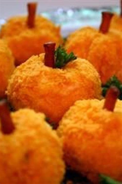 Mini Cheeseball Pumpkins With Caramelized Garlic Recipe Cheeseball