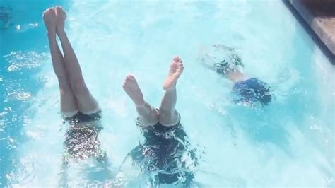 Handstand On The Pool W Mylifeasdevvy And Alexandramartinez Youtube