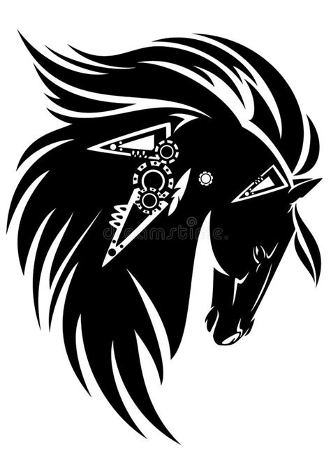 Tribal Horse Tattoo Stock Illustration Illustration Of Outline 32509203