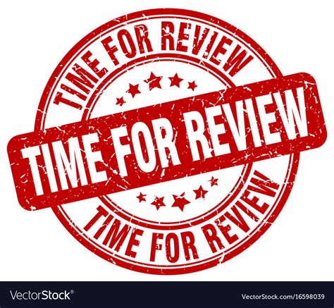 Time For Review Stamp Royalty Free Vector Image
