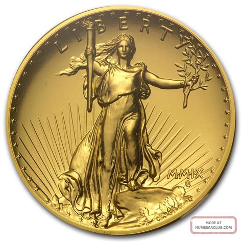 2009 Ultra High Relief Double Eagle Gold Coin Ms 70
