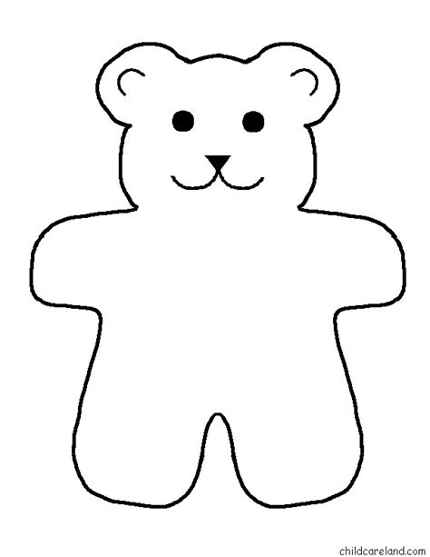 Teddy Bear Outline Printable