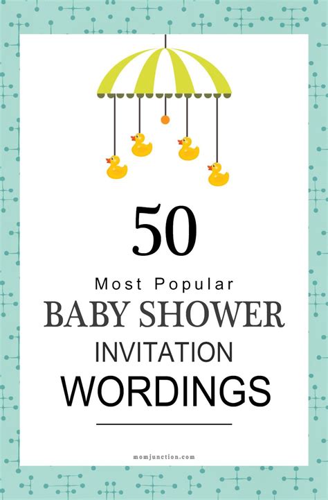 This is also the perfect time to celebrate one last hurrah with the girls before the baby says, hello, world! 125 Baby Shower Invitation Wording Ideas | Baby shower ...