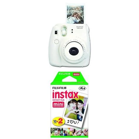 fujifilm instax mini 8 instant film camera white with twin pack instant film white buy