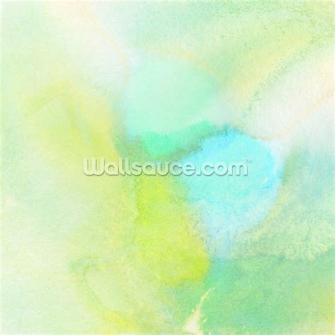 Yellow And Green Watercolor Wallpaper Wallsauce Uk
