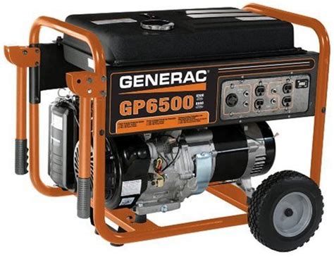 Generac 5940 Gp6500 6500 Watt 389cc Ohv Portable Gas Powered Generator