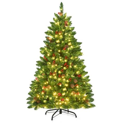Costway 45 Ft Pre Lit Led Slim Fraser Fir Artificial Christmas Tree