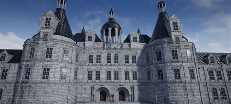 3d Model Low Poly Chateau Castle Inspired By Chateau De Chambord
