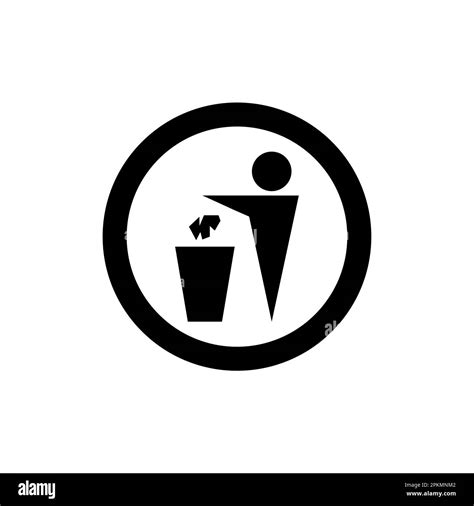 Throw Trash Sign Throw Away Trash Symbol Stock Vector Image And Art Alamy