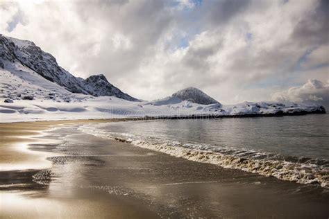 Winter In Lofoten Islands Northern Norway Stock Image Image Of