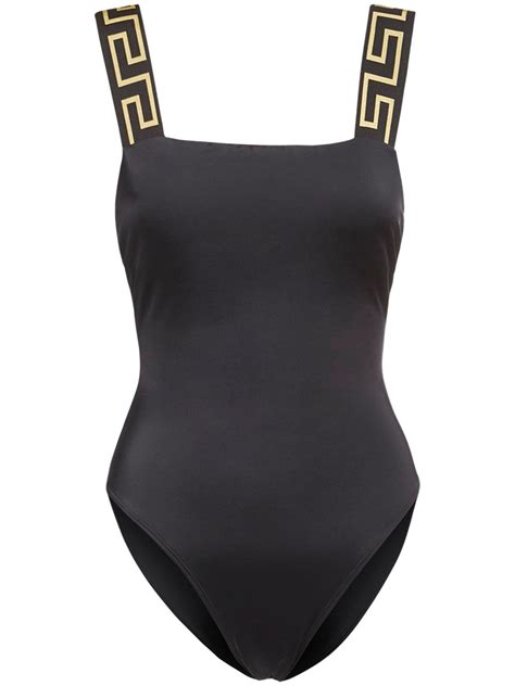 Versace Black Greca Border One Piece Swimsuit Modesens