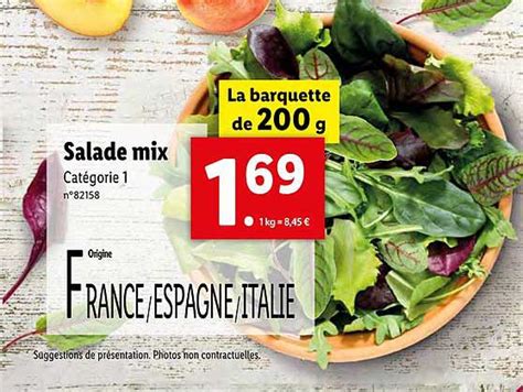 Promo Salade Mix Chez Lidl Icatalogue Fr
