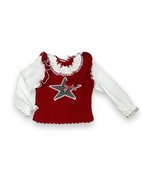 Lolittos Conjunto Niña Nadal Jersey Con Camisa Y Ranafalda Invierno