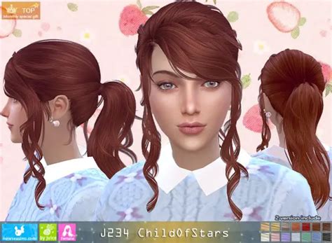 Newsea J234 Child Of Stars Hair Sims 4 Hairs