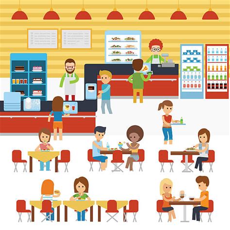 Cafeteria Clip Art Vector Images And Illustrations Istock