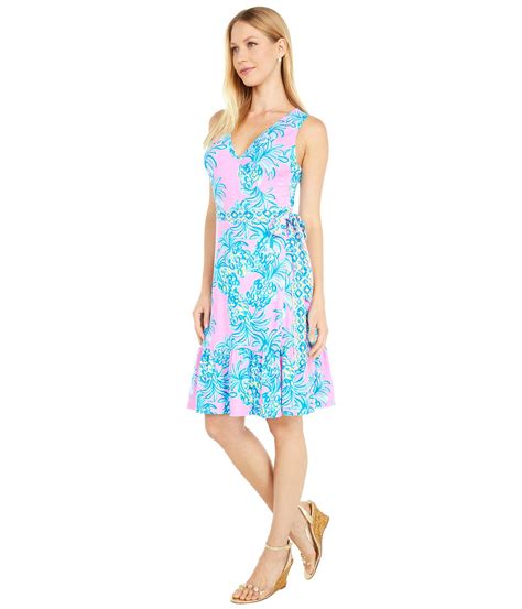 Lilly Pulitzer Synthetic Sleeveless Misha Wrap Dress In Blue Lyst