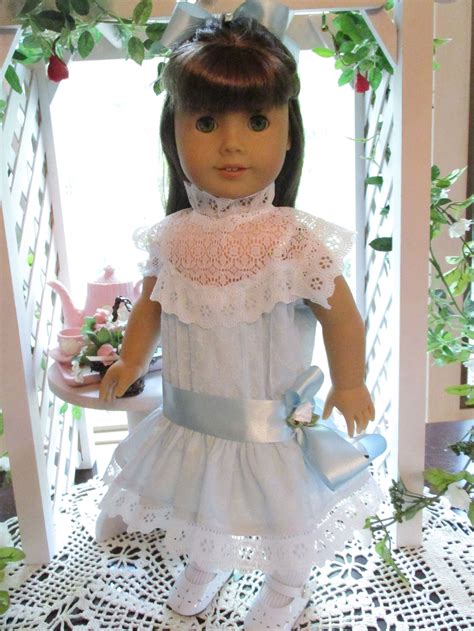 light blue victorian doll dress to fit your 18 american etsy doll dress doll clothes