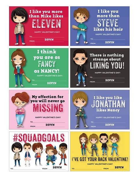 Stranger Things Valentines Stranger Things Valentine Cards Stranger