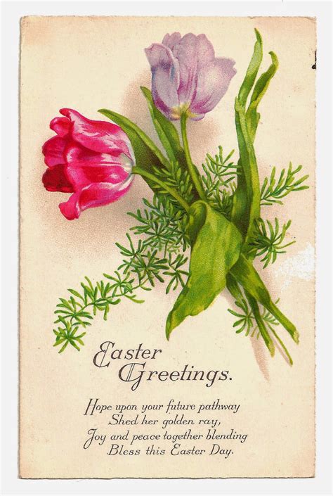 Antique Images Printable Digital Easter Greeting Card And