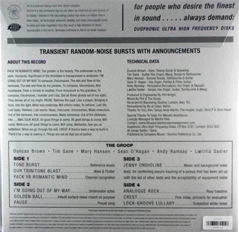 Transient Random Noise Bursts With Announcements Heartland Records