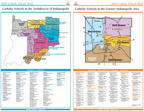Maps Of The Catholic Schools Of The Archdiocese Of Indianapolis