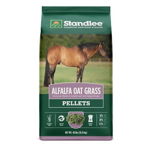 Standlee Premium Western Forage Alfalfa Oat Grass Pellets 40 Lb Bag