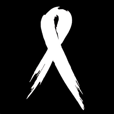 2x Two Lung Cancer Awareness Ribbon Car Vinyl Decal Sticker 3 X 5 White