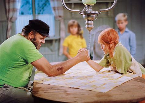 Pippi Longstocking Postcard Pippi Arm Wrestling With Her Father
