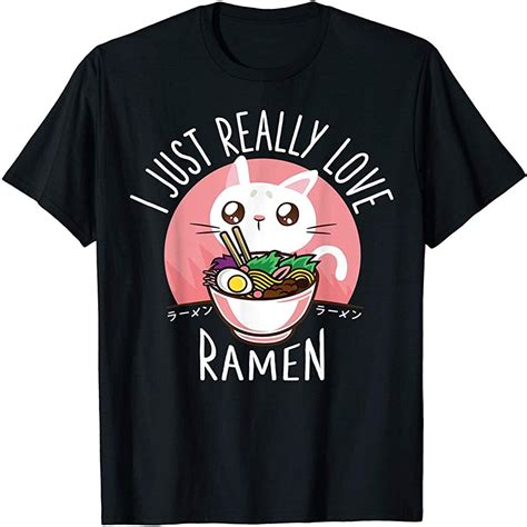 Love Ramen Japanese Noodles Shirt Kawaii Anime Cat Ts T Shirt Plus