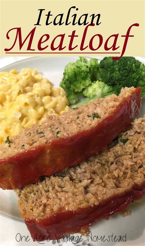 Great Ground Pork And Beef Italian Meatloaf Made With Basil Provolone