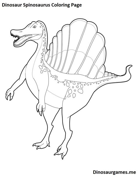 Download and print these animal, jurassic park coloring pages for free. Dinosaur Spinosaurus Coloring Page - Dinosaur Coloring Pages