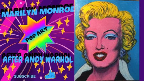 Andy Warhols Marilyn Monroe Portrait Painting In Acrylics Pop Art