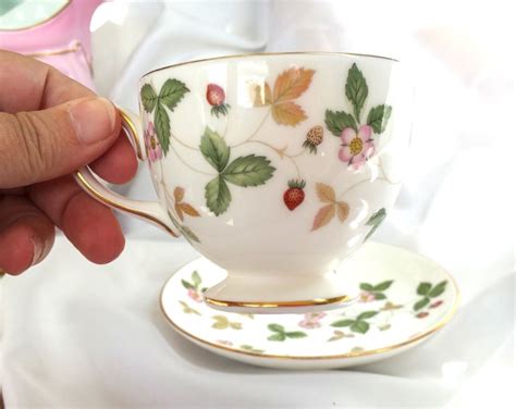 Vintage Wedgwood Cup And Saucer Wedgwood Wild Strawberry Tea Etsy