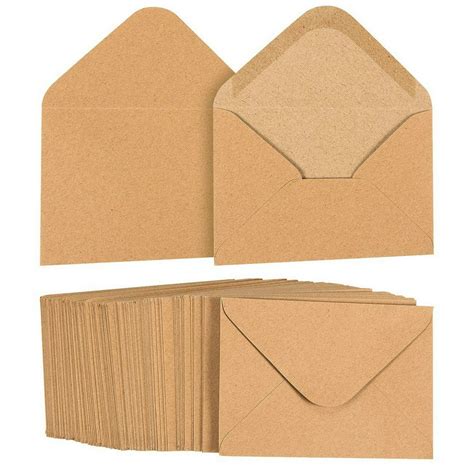 A1 Envelopes Bulk 100 Count A1 Invitation Envelopes Kraft Paper