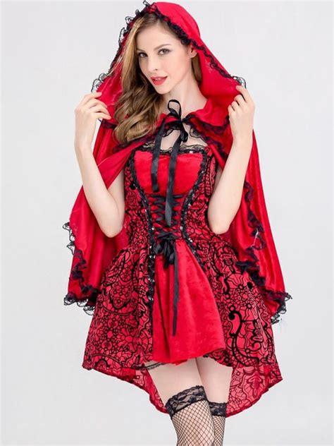 halloween little red riding hood cospaly costume adult cosplay costume for sale cosplayini