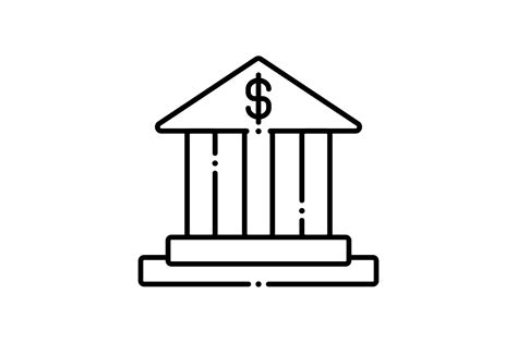 Bank Line Art Icon Vector Graphic By Riduwanmolla · Creative Fabrica