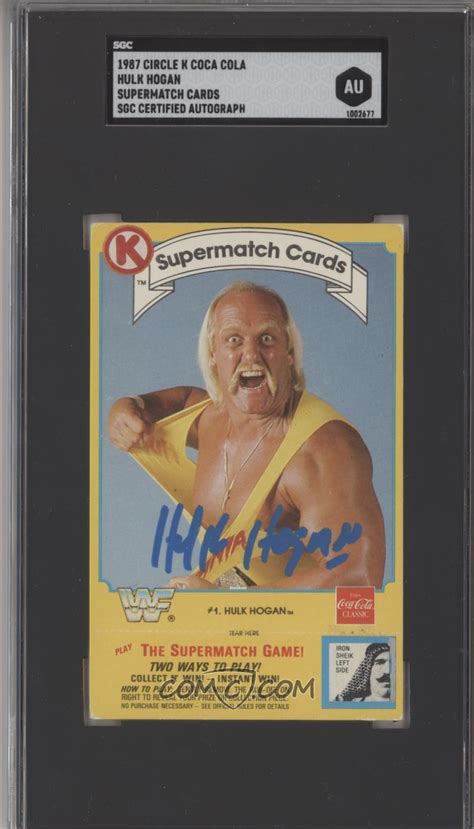 Credit cards, automobile loans, home equity loans, student loans. 1987 Circle K WWF Supermatch Game - Base #1 - Hulk Hogan SGC Authentic Authentic
