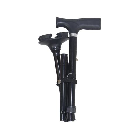 Height Adjustable Folding Walking Stick Aluminum Hand Elbow Crutches