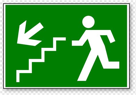 Emergency Exit Stairs Symbols