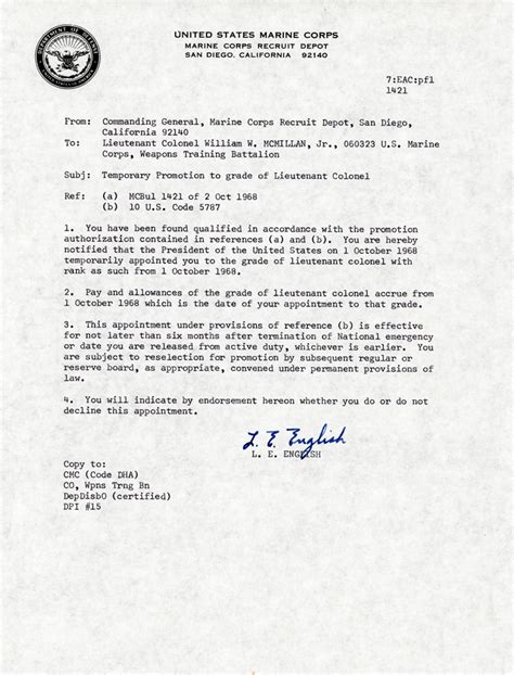 Usmc Letter To Presedent Of The Board Example 30 Army Letter Of