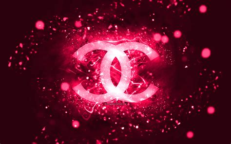 Download Wallpapers Chanel Pink Logo 4k Pink Neon Lights Creative