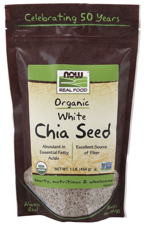 White Chia Seeds Now Foods