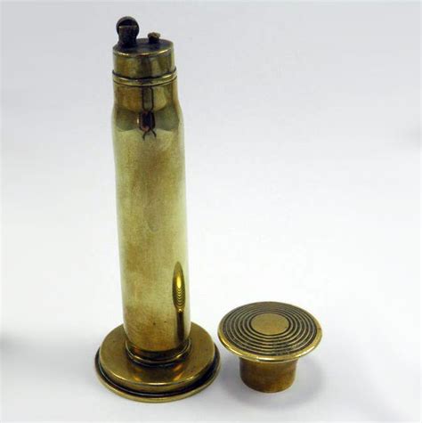 Brass Trench Art World War Two British Bullet Table Lighter 1939