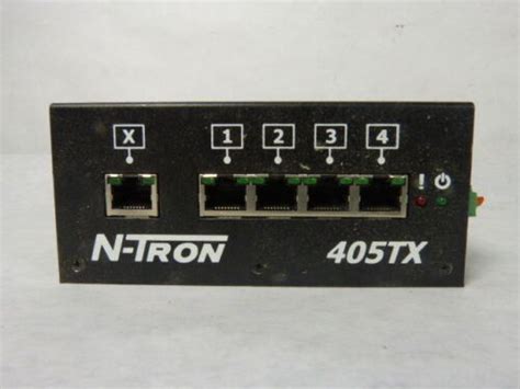 Ntron 405tx Industrial Ethernet Switch 5 Port 10100 10 30vdc 025a