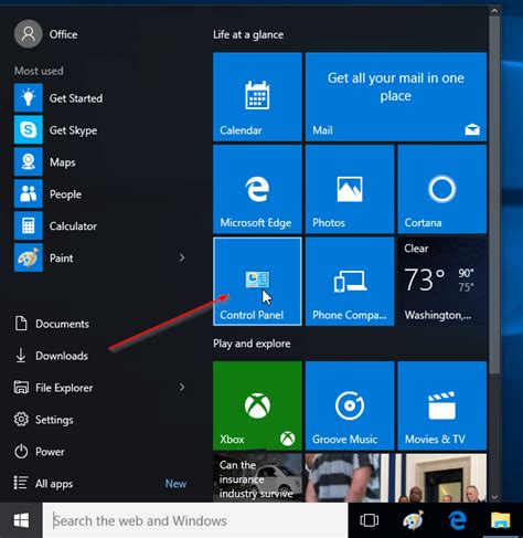 Use start menu to open control panel in windows 10. How To Add Control Panel To Start Menu In Windows 10